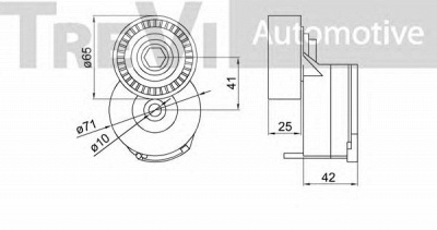 TREVI AUTOMOTIVE ta2157 -  Натяжная планка, поликлиновой ремень